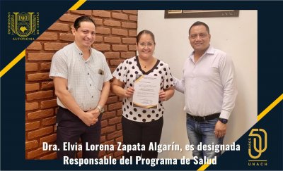 Designan a la Dra. Elvia Lorena Zapata Algarín, Responsable del Programa de Salud