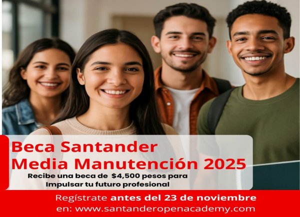 Convocatoria Beca Santander &quot;Media Manutención 2025&quot;