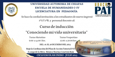 Curso de Inducción &quot;Conociendo Mi Vida Universitaria&quot;