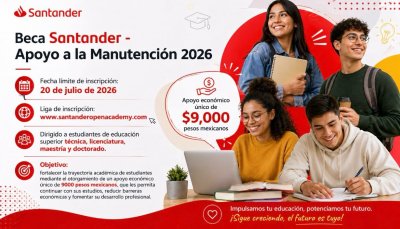 &ldquo;Beca Santander Apoyo a la Manutenci&oacute;n 2026&rdquo;
