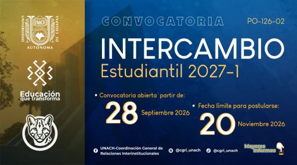 Convocatoria "Intercambio Estudiantil 2027-1"