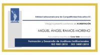 EHT Felicita al Lic. Miguel &Aacute;ngel Ramos Moreno por la Certificaci&oacute;n