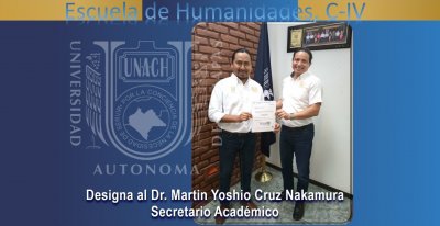 Felicidades al Dr. Martin Yoshio Cruz Nakamura por su nombramiento