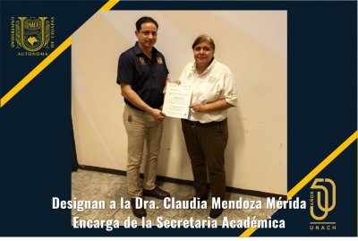 Felicitamos a la Dra. Claudia Mendoza Mérida por su Nombramiento