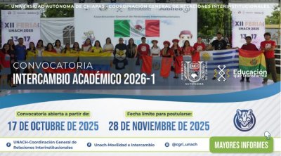 Convocatoria "Intercambio Académico 2026-1"