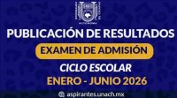 Resultados del Examen de Admisión del Ciclo Escolar Ene-Jun 2025