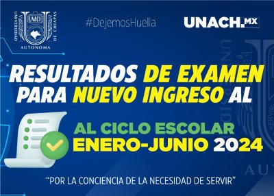 Resultados del Examen para Nuevo Ingreso Enero-Junio 2024