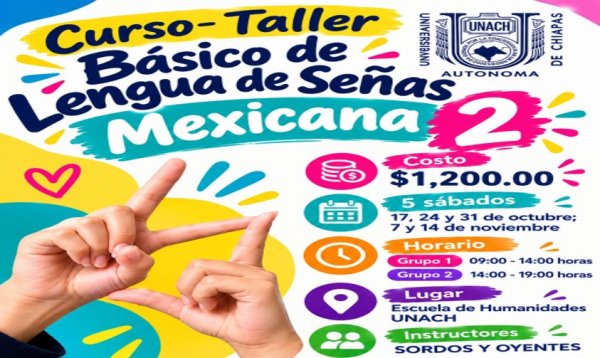 Curso-Taller "B&aacute;sico lengua de Se&ntilde;as Mexicana 2"