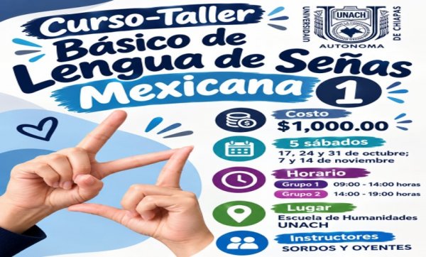 Curso-Taller "B&aacute;sico de Lengua de Se&ntilde;as Mexicana 1"